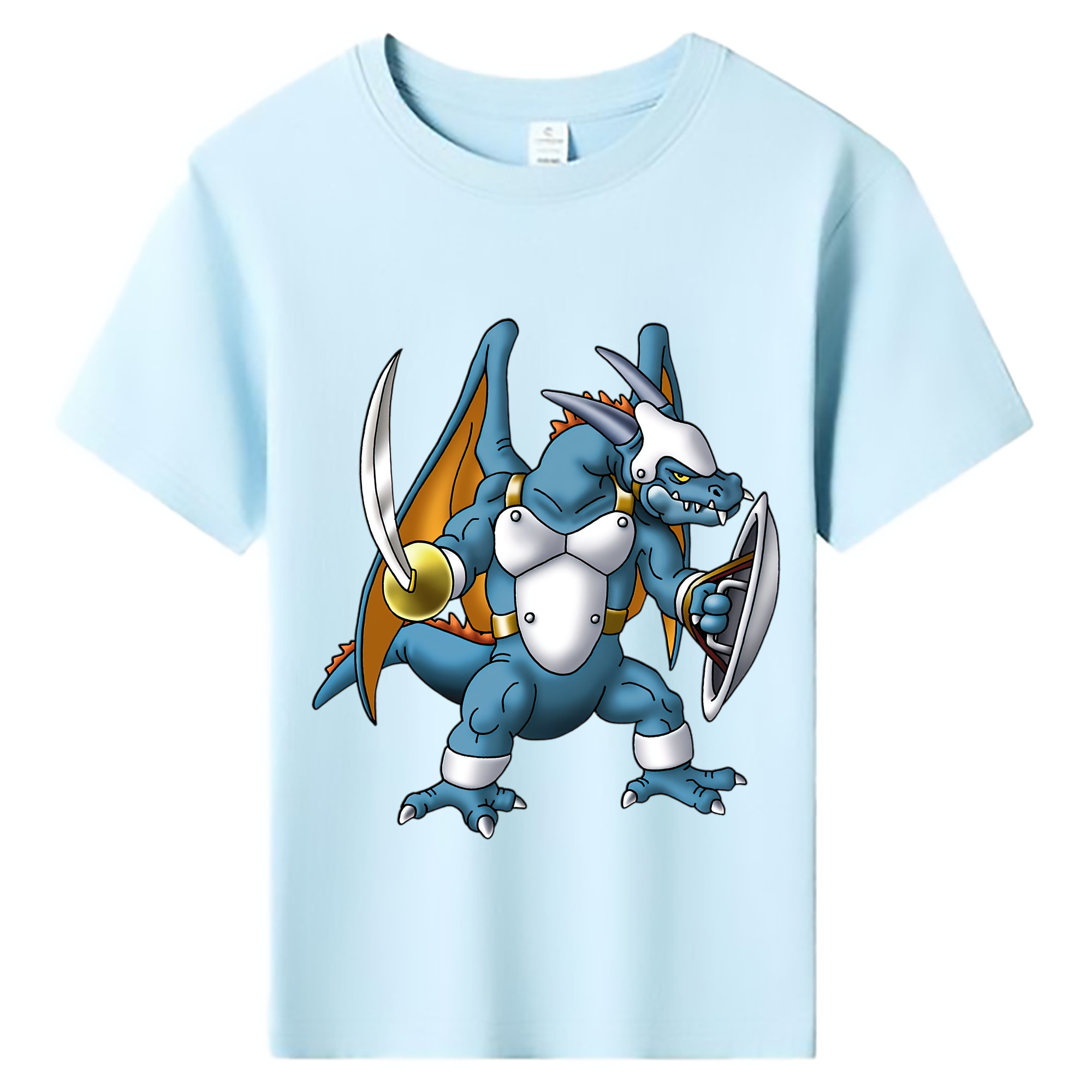 （画像用） ドラゴンクエスト Doragon Kuesuto Dragon Quest 綿100％キッズTシャツ（フロントプリント）